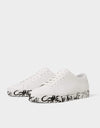 Embroidered white snakers